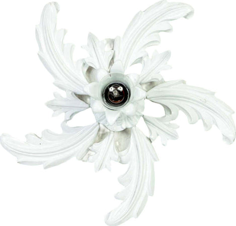 Plafoniera-In-Legno-Classico-Bianco-Lucido-1-Luce-Pappagallo
