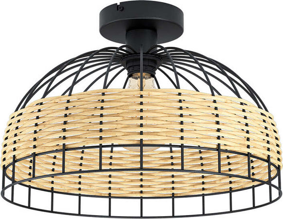 Plafoniera-Industrial-Anwick-1-Luce-Metallo-Nero