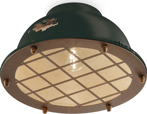 Plafoniera-Industrial-Ferro-E-Ceramica-Vintage-Nero-1-Luce-E27