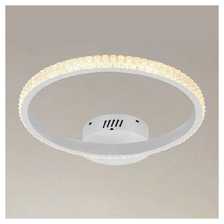 Plafoniera Led 28w Bianco Cerchio Effetto Cristallo Luce Calda Naturale Fredda 31746