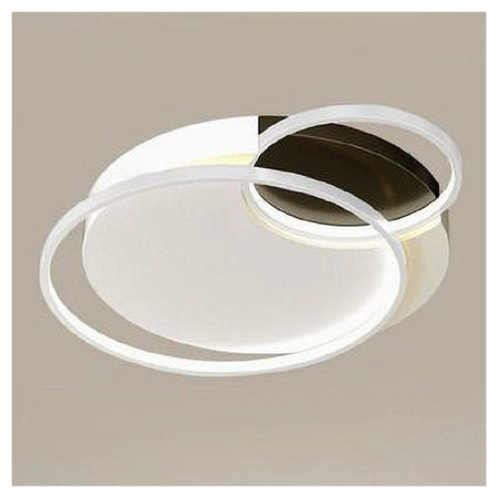 Plafoniera Led 30 W 3 Cerchi Bianco Nero Lampadario Soffitto Luce Naturale 70791