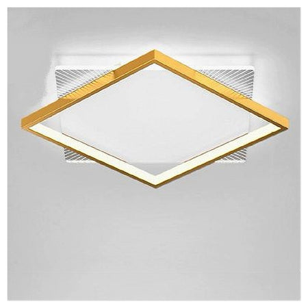 Plafoniera Led 30watt Quadrata Oro Moderno Lampadario Soffitto Luce Fredda 71040