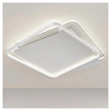 Plafoniera Led 35w Quadrata Bianco Lampadario Soffitto Moderno Luce Naturale 70692
