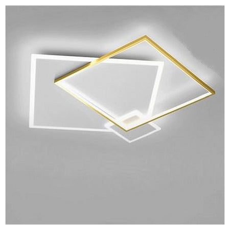 Plafoniera Led 46watt Quadrato Oro Moderno Lampadario Soffitto Luce Bianco 71486