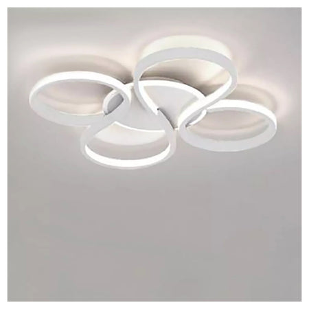 Plafoniera Led 48 W Ondulato Bianco Lampadario Onde Moderno Luce Naturale 70913