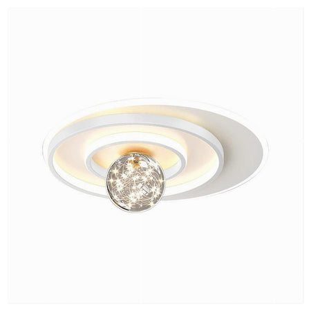 Plafoniera Led 48w Cerchio Spirale Bianco Sfera Lampadario Tondo Luce Naturale 70753