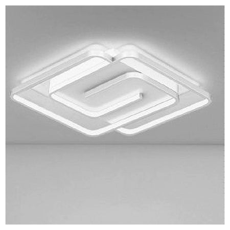 Plafoniera Led 48w Quadrata Spirale Vortice Bianco Lampadario Soffitto Luce 6500k 70623