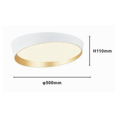 Plafoniera Led 68w Bianco Oro Lampadario Soffitto Tondo Irregolare Luce Naturale 32781
