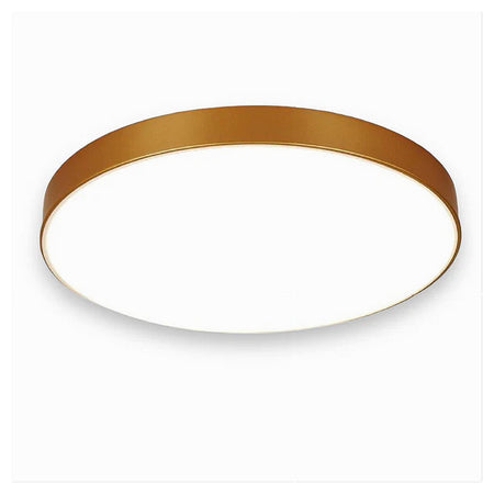 Plafoniera Led 70 Watt Rotonda Lampada Soffitto Oro Lampadario Luce Fredda 02577