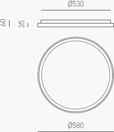 Plafoniera-LED-Gea-Luce-KRIZIA-PG-O-50W-LED-3000°K-alluminio-lampada-soffitto