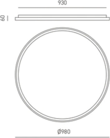Plafoniera-led-Gea-Luce-KRIZIA-PX-N-80W-3000°K-alluminio-lampada-soffitto
