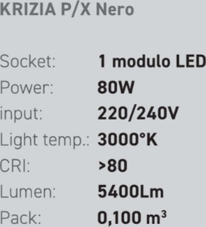 Plafoniera-led-Gea-Luce-KRIZIA-PX-N-80W-3000°K-alluminio-lampada-soffitto