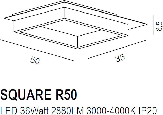 Plafoniera-led-Promoingross-SQUARE-R50-GF-NE-switch-lampada-soffitto-moderno