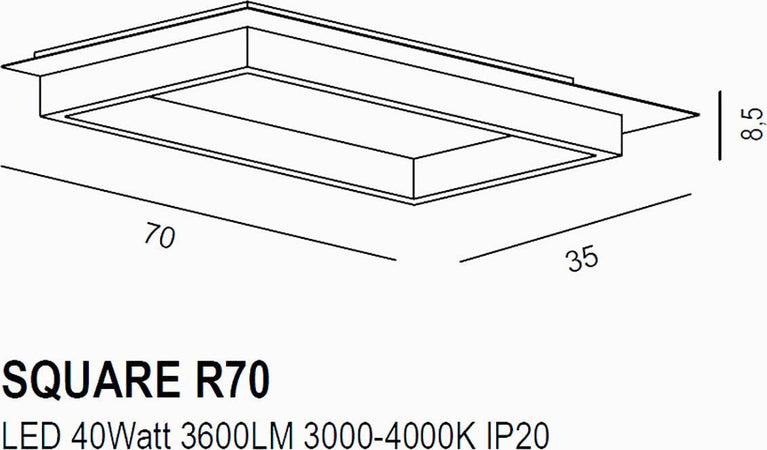 Plafoniera-led-Promoingross-SQUARE-R70-WH-switch-lampada-soffitto-moderna