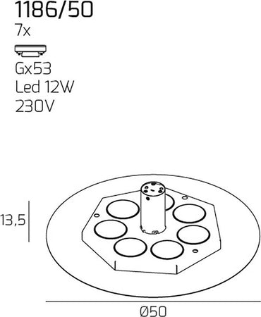 Plafoniera-led-Top-Light-DISK-1186-50-GX53-LED-lampada-soffitto-parete-moderna