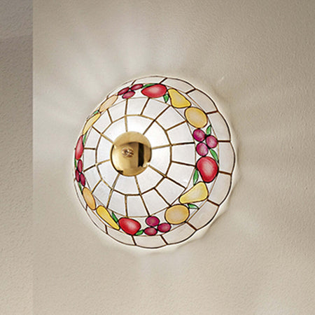 Plafoniera-Madreperla-Decorato-Multicolor-2-Luci-D.-30-Cm