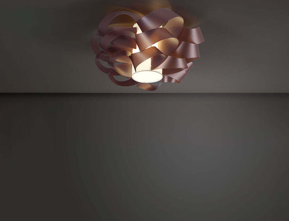 Plafoniera-Moderna-2-Luci-Cloud-D75-In-Polilux-Rosa-Metallico-Made-In-Italy