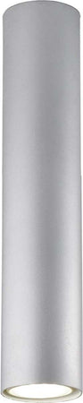 Plafoniera-Moderna-A-Cilindro-Dag-1-Luce-Gu10-In-Ferro-Laccato-Argento