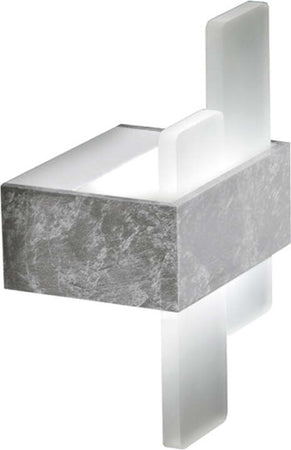 Plafoniera-Moderna-Bunny-Metallo-Foglia-Argento-Led-12W