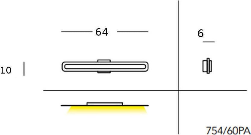 Plafoniera-moderna-Cattaneo-illuminazione-TRATTO-754-60PA-30W-LED-4000LM-3000°K-lampada-soffitto-metallo-interni-IP20