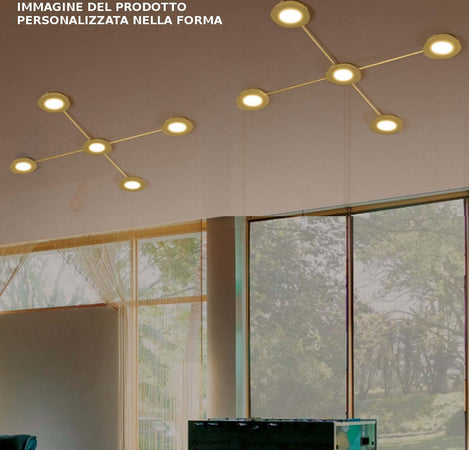 Plafoniera-moderna-Cattaneo-VINTAGE-876-4-PA-Gx53-LED-lampada-soffitto-parete-componibile-metallo-verniciato-interno