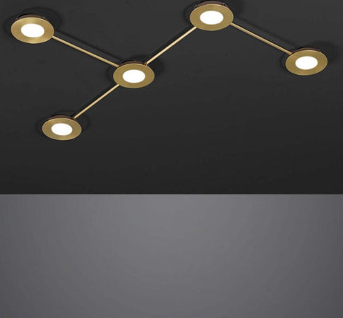 Plafoniera-moderna-Cattaneo-VINTAGE-876-5-PA-Gx53-LED-lampada-soffitto-parete-componibile-metallo-verniciato-interno