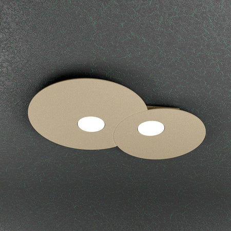 Plafoniera-Moderna-Cloud-Metallo-Sabbia-2-Luci-Gx53