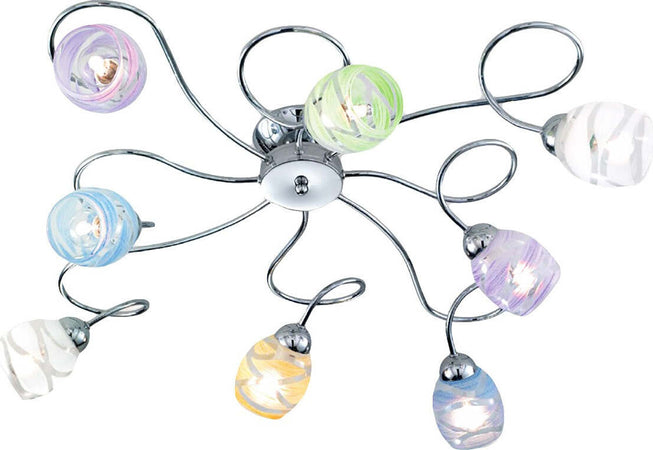 Plafoniera-moderna-Due-P-illuminazione-CAMILLA-PL8-E14-LED-vetro-metallo-lampada-soffitto