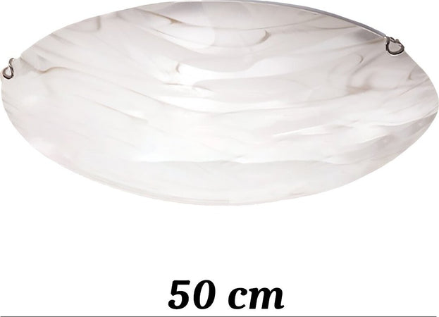 Plafoniera-moderna-DUE-P-STORM-2703-PLG-E27-LED-lampada-soffitto-vetro-effetto-marmo
