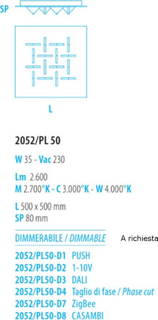 Plafoniera-moderna-Fratelli-Braga-CRISTALLI-2052-PL50-LED-metallo-metacrilato-lampada-soffitto