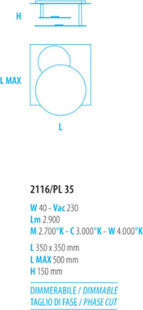 Plafoniera-moderna-Fratelli-Braga-ROTARY-2116-PL35-LED-orientabile-metallo-lampada-soffitto