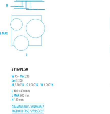 Plafoniera-moderna-Fratelli-Braga-ROTARY-2116-PL50-LED-orientabile-metallo-lampada-soffitto