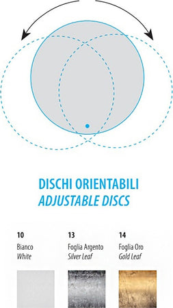 Plafoniera-moderna-Fratelli-Braga-ROTARY-2116-PL50-LED-orientabile-metallo-lampada-soffitto