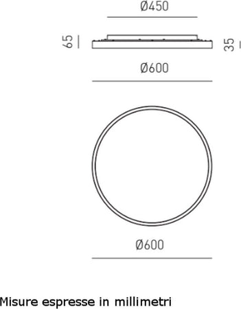 Plafoniera-moderna-Gea-Luce-AELA-PM-B-LED-alluminio-metacrilato-lampada-soffitto