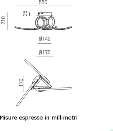 Plafoniera-moderna-Gea-Luce-TOSCA-P3-4000°K-45W-LED-alluminio-lampada-soffitto