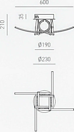 Plafoniera-moderna-Gea-Luce-TOSCA-P4-4000°K-60W-LED-alluminio-lampada-soffitto