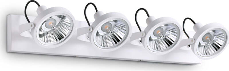 Plafoniera-Moderna-Glim-Metallo-Bianco-4X10W-Gu10-3000K-Luce-Calda