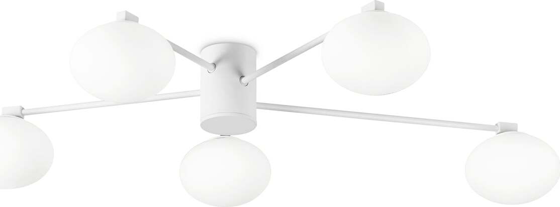 Plafoniera-Moderna-Hermes-Metallo-Bianco-5-Luci-G9-28W-3000K-Ip20
