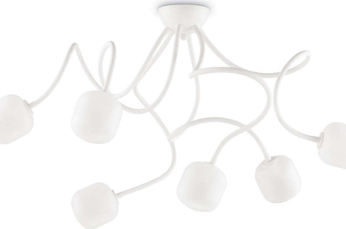 Plafoniera-moderna-Ideal-Lux-OCTOPUS-PL6-174921-G9-LED-metallo-flessibili-lampada-soffitto