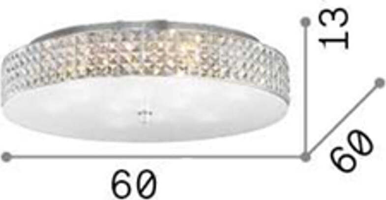 Plafoniera-moderna-Ideal-Lux-ROMA-PL12-087870-G9-LED-vetro-cristallo-lampada-soffitto