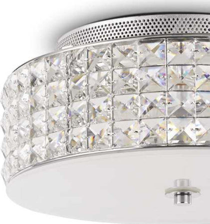 Plafoniera-moderna-Ideal-Lux-ROMA-PL4-093093-G9-LED-vetro-cristallo-lampada-soffitto
