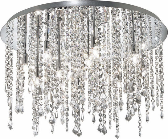 Plafoniera-moderna-Ideal-Lux-ROYAL-PL12-053004-G9-LED-metallo-cristallo-lampada-soffitto