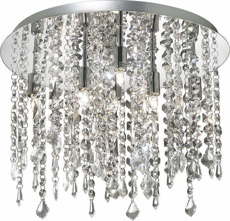 Plafoniera-moderna-Ideal-Lux-ROYAL-PL8-052991-G9-LED-metallo-cristallo-lampada-soffitto