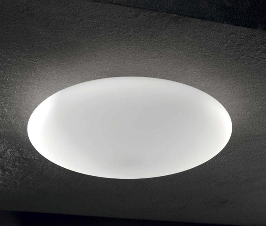 Plafoniera-moderna-Ideal-Lux-SMARTIES-BIANCO-PL3-032030-E27-LED-vetro-lampada-soffitto