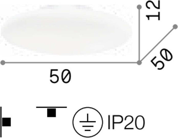 Plafoniera-moderna-Ideal-Lux-SMARTIES-BIANCO-PL3-032030-E27-LED-vetro-lampada-soffitto