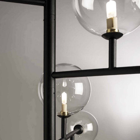 Plafoniera-moderna-Illuminando-BOLLE-PL-4-NR-G9-LED-metallo-vetro-lampada-soffitto