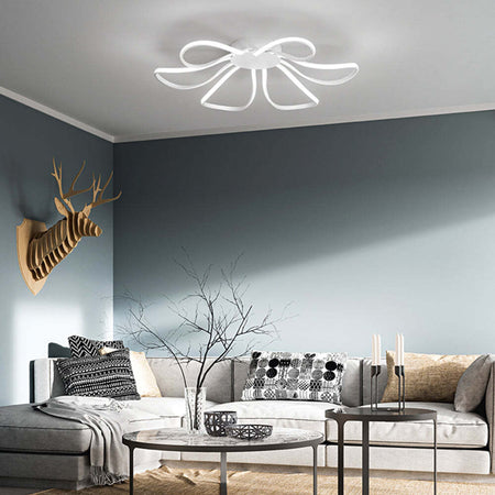 Plafoniera-Moderna-Metallo-Blossom-Bianco-Led-Piccola