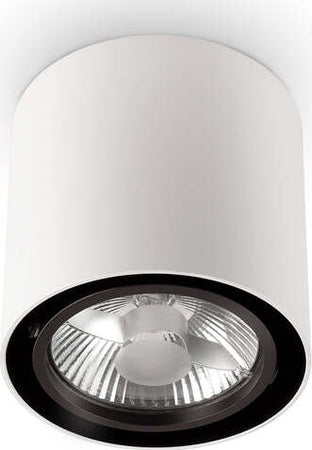 Plafoniera-Moderna-Mood-Round-Alluminio-Bianco-1-Luce-Gu10-10W-3000K-D15Cm