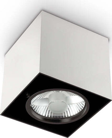 Plafoniera-Moderna-Mood-Square-Alluminio-Bianco-1-Luce-Gu10-7W-3000K-D15Cm