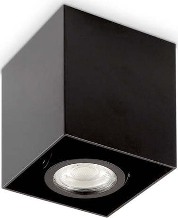 Plafoniera-Moderna-Mood-Square-Alluminio-Nero-1-Luce-Gu10-7W-3000K-D9Cm